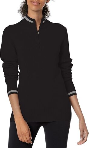 Cutter & Buck Women's Soft Cotton Lakemont Tipped Half Zip Pullover Sweater in Saudi Arabia
