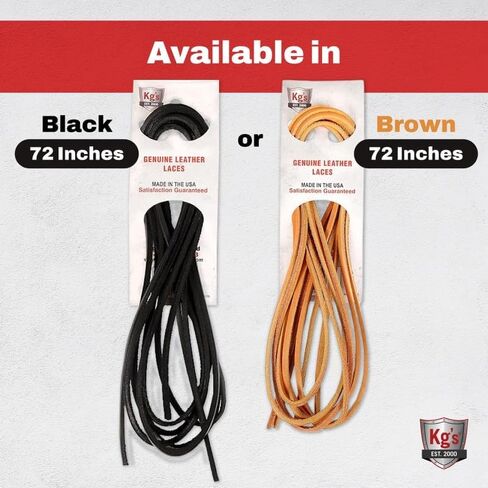 أربطة جلدية أصلية من Kg - أربطة أحذية من الجلد الطبيعي بنسبة 100% للبالغين، أربطة الأحذية الجلدية قوية وتدوم طويلاً in Kuwait