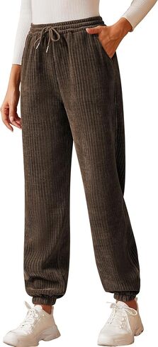 QIANXIZHAN Women's Winter Fleece Lined Pants, Lounge Sweatpants Trousers Pajama Pants in Saudi Arabia