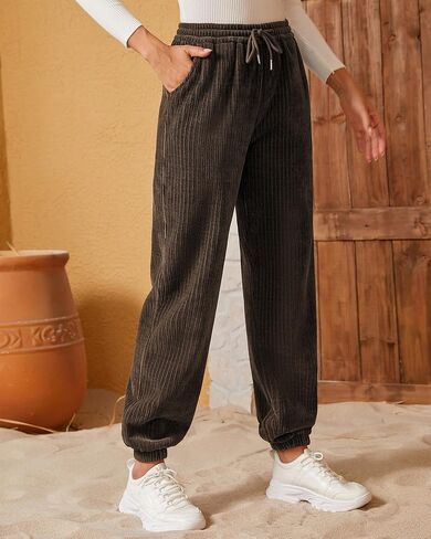 QIANXIZHAN Women's Winter Fleece Lined Pants, Lounge Sweatpants Trousers Pajama Pants in Saudi Arabia