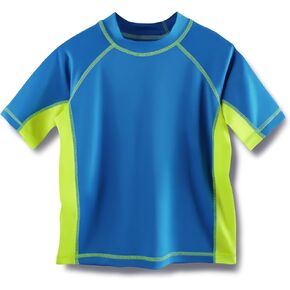 قميص سباحة REMEETOU Boys Rashguard سريع الجفاف بأكمام قصيرة بعامل حماية من أشعة الشمس 50+