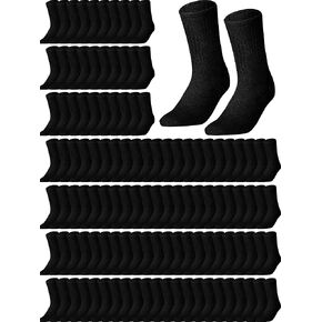 Haysandy 200 Pairs Solid Color Crew Socks for Women Men Athletic Casual Cotton Socks Men's Dress Socks for Homeless Adult