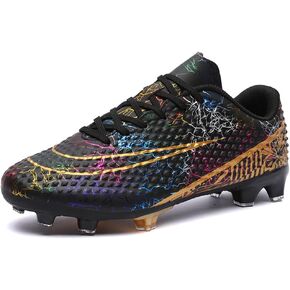 WILTENA Womens Comfy Soccer Cleats Mens Low Top Firm Ground Football Shoes Girls Boys Fashion Outdoor Football Sneakers