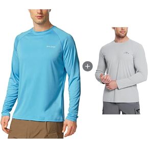 BALEAF Men's Sun Protection Shirts UV SPF T-Shirts UPF 50+ Long Sleeve Rash Guard Fishing Running Quick Dry in Saudi Arabia