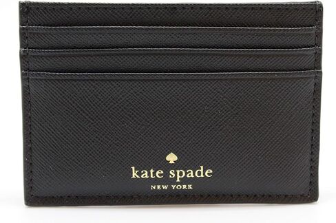 Kate Spade New York Graham Greta Court Wallet Business Credit Card Case Glitter Black, Small in Saudi Arabia