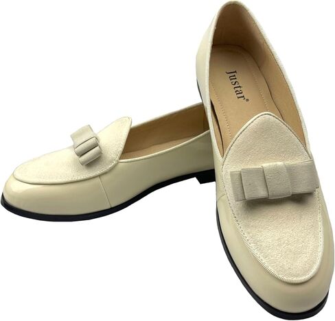 Justar Women's Genuine Leather Buckle Loafers Dress Shoes Casual Flats Low Heel Slip on Driving Penny Loafer for Women in Saudi Arabia