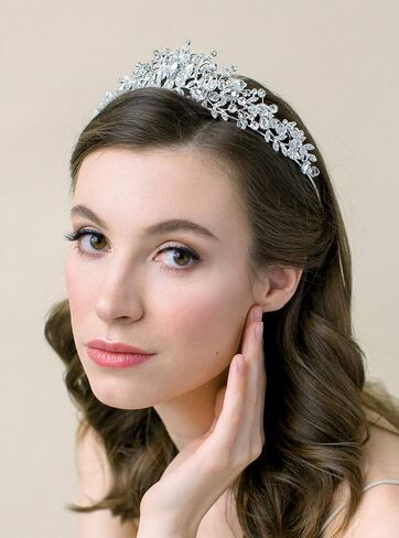 SWEETV Jeweled Wedding Tiaras and Crowns for Women, Metal Princess Tiara Queen Crown for Bride, Bridal Headpieces for Birthday Quinceanera Pageant Prom in Kuwait