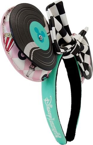 Disney Mickey & Minnie Date Night Diner Jukebox Record Ear Headband in Saudi Arabia