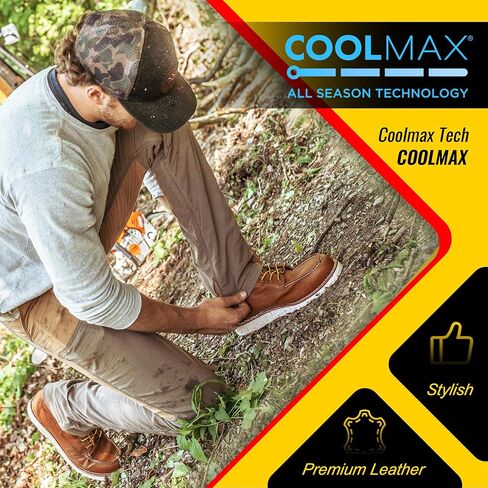 ROCKROOSTER Trinidad 6" Wedge Boots for Men, Soft Moc Toe Lightweight Brown Heritage Work Boots VAP2306 in Kuwait