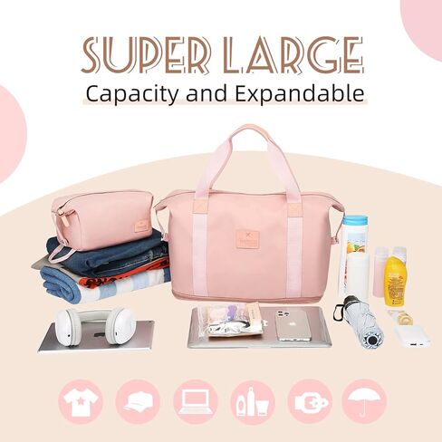 imiomo Travel Gym Duffel Bag - Weekender Bags for Women, Large Tote Overnight Bag, Sports Shoulder Hospital Bag in Kuwait