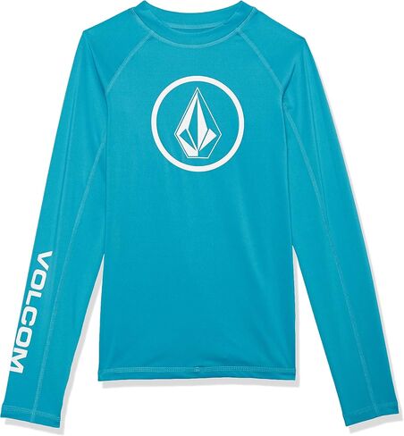 Volcom Boys' Lido Solid Lycra Long Sleeve Rashguard 50+ Uv Protection in Saudi Arabia