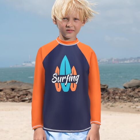 Lollisy Boys Rash Guard قطعة واحدة ملابس سباحة بأكمام طويلة قميص سباحة للأطفال in Saudi Arabia