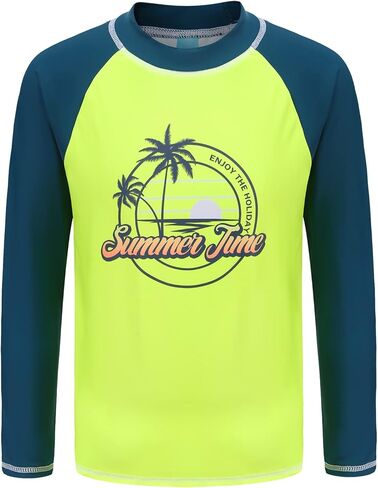 Lollisy Boys Rash Guard قطعة واحدة ملابس سباحة بأكمام طويلة قميص سباحة للأطفال in Saudi Arabia