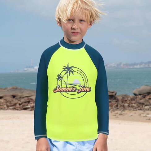 Lollisy Boys Rash Guard قطعة واحدة ملابس سباحة بأكمام طويلة قميص سباحة للأطفال in Saudi Arabia