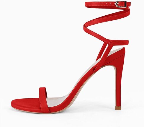 Coutgo Womens Strappy Lace up Heels Sandals Sexy High Heeled Ankle Strap Summer Dress Shoes in Saudi Arabia