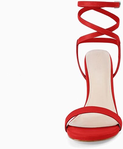 Coutgo Womens Strappy Lace up Heels Sandals Sexy High Heeled Ankle Strap Summer Dress Shoes in Saudi Arabia