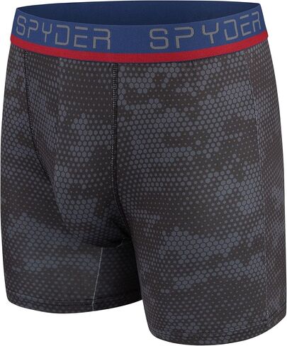 Spyder Mens Boxer Briefs 4 Pack Poly Spandex Performance Boxer Briefs Underwear in Saudi Arabia