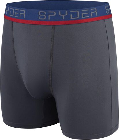 Spyder Mens Boxer Briefs 4 Pack Poly Spandex Performance Boxer Briefs Underwear in Saudi Arabia