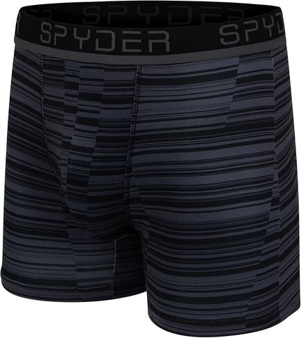 Spyder Mens Boxer Briefs 4 Pack Poly Spandex Performance Boxer Briefs Underwear in Saudi Arabia