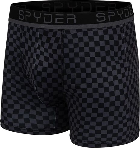 Spyder Mens Boxer Briefs 4 Pack Poly Spandex Performance Boxer Briefs Underwear in Saudi Arabia