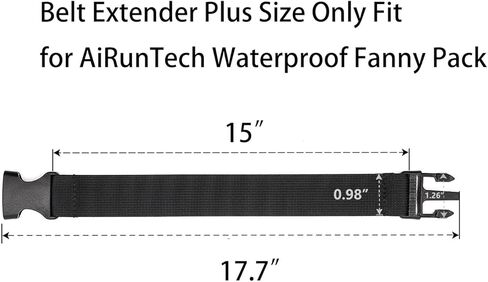 AiRunTech Extender Belt Adjustable Strap for Waterproof Fanny Pack/Pouch M 5"(2 Pack) in Saudi Arabia