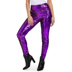 Tipsy Elves Mardi Gras Leggings - Comfortable Non See-Through Mid and High Waisted Stretch Leggings in Saudi Arabia