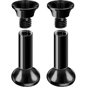 bodyjewellery Black PVD Coated Steel Double Flare Internally Threaded Tunnel Plug Ear Stretching Stretcher Piercing 2Pcs