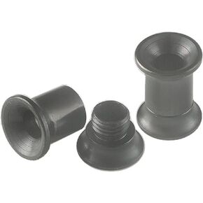 bodyjewellery Black PVD Coated Steel Double Flare Internally Threaded Tunnel Plug Ear Stretching Stretcher Piercing 2Pcs in Kuwait