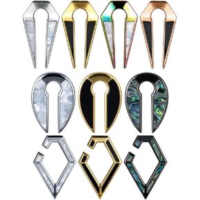 زوج واحد من أوزان الأذن الفولاذية من COOEAR، قياسات مطورة للأذنين، أقراط ثقب أنفاق اللحم الأنيقة. in Kuwait