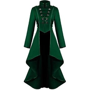 Gothic Steampunk Tailcoat Jacket for Women, Vintage Irregular Tuxedo Victorian Frock Coat Medieval Halloween Vampire Costumes in Saudi Arabia