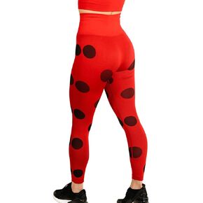سروال ضيق للنساء من Miraculous Ladybug - بدون خياطة للتمرين في صالة الألعاب الرياضية والتمارين واليوجا والجري من MAXXIM in Kuwait