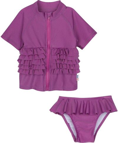 SwimZip Baby Rash Guard Set - Girl Short Sleeve 2 Piece Swimsuit with SPF in Saudi Arabia