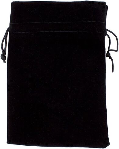 Large 7" x 5" Black Velour Pouch with Drawstring by Wiz Dice (Embroidered) in Saudi Arabia