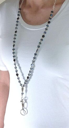 Women's Unique Artisitc Beaded Lanyard Strong Breakaway Clasp for ID Badge Card Holder Teacher Cruise Keys Keychain in Kuwait