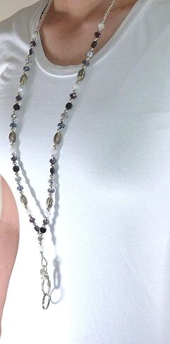 Women's Unique Artisitc Beaded Lanyard Strong Breakaway Clasp for ID Badge Card Holder Teacher Cruise Keys Keychain in Kuwait