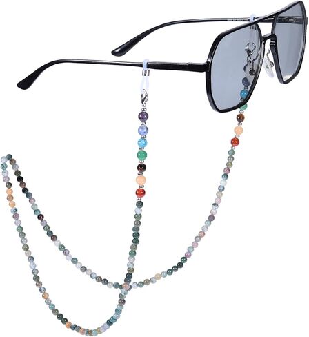 TUMBEELLUWA الريكي 7 شقرا حجر الخرز النظارات سلسلة كريستال مطرز قلادة النظارات الشمسية التجنيب حامل in Kuwait