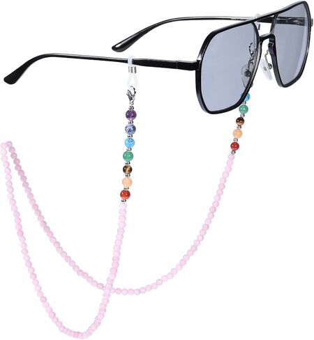 TUMBEELLUWA الريكي 7 شقرا حجر الخرز النظارات سلسلة كريستال مطرز قلادة النظارات الشمسية التجنيب حامل in Kuwait