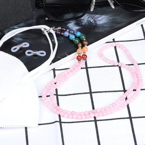 TUMBEELLUWA الريكي 7 شقرا حجر الخرز النظارات سلسلة كريستال مطرز قلادة النظارات الشمسية التجنيب حامل in Kuwait