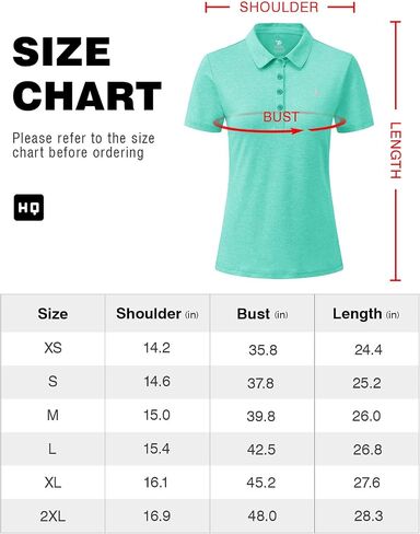 Rdruko Women's Golf Shirts Moisture Wicking Dry Fit Short Sleeve Polo Sports Casual Collared T Shirts in Saudi Arabia