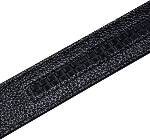 Barry.Wang Mens Ratchet Belt,Genuine Leather Belt with Automatic Buckle Alloy,Gift Set for Men in Kuwait