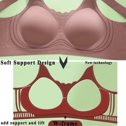 حمالة صدر نسائية لاسلكية من SHISUTA، دعم عالي، تغطية كاملة، مقاس كبير، حمالة صدر مريحة بدون خياطة، 4 خطافات يومية in Kuwait