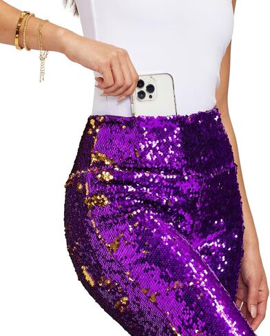 Tipsy Elves Mardi Gras Leggings - Comfortable Non See-Through Mid and High Waisted Stretch Leggings in Saudi Arabia