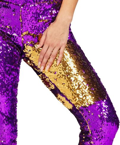 Tipsy Elves Mardi Gras Leggings - Comfortable Non See-Through Mid and High Waisted Stretch Leggings in Saudi Arabia