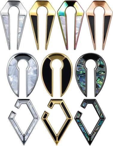 زوج واحد من أوزان الأذن الفولاذية من COOEAR، قياسات مطورة للأذنين، أقراط ثقب أنفاق اللحم الأنيقة. in Kuwait