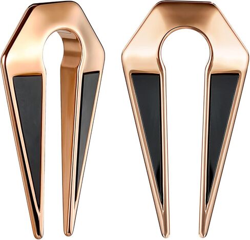 زوج واحد من أوزان الأذن الفولاذية من COOEAR، قياسات مطورة للأذنين، أقراط ثقب أنفاق اللحم الأنيقة. in Kuwait