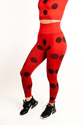سروال ضيق للنساء من Miraculous Ladybug - بدون خياطة للتمرين في صالة الألعاب الرياضية والتمارين واليوجا والجري من MAXXIM in Kuwait