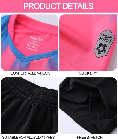 Kids Soccer Jersey Set with Socks for Boys Girls Uniform Athletic Jersey Sportswear Kit in Saudi Arabia