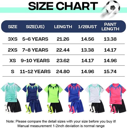 Kids Soccer Jersey Set with Socks for Boys Girls Uniform Athletic Jersey Sportswear Kit in Saudi Arabia