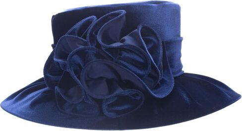 Lawliet Womens Wedding Occasion Formal Wide Brim Church Dressy Velvet Winter Hat A389 in Saudi Arabia