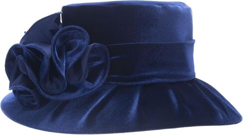Lawliet Womens Wedding Occasion Formal Wide Brim Church Dressy Velvet Winter Hat A389 in Saudi Arabia